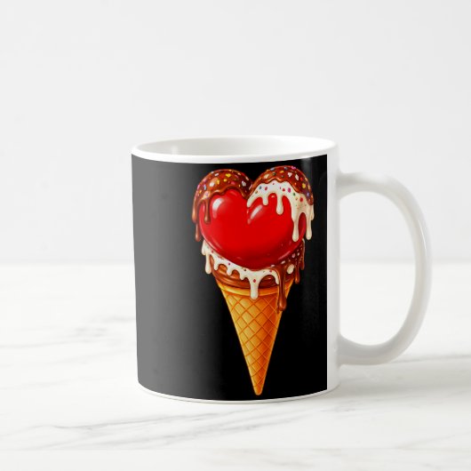 Mug Ice Cream Heart Funny Drip Valentines Day Boys Gir (Droite)