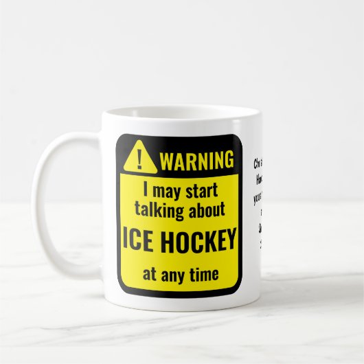Mug Ice Hockey Funny Personalized (Gauche)