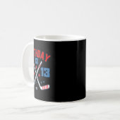 Mug Ice Hockey Thirteen Birthday Boy 13th Party Boys A (Devant gauche)