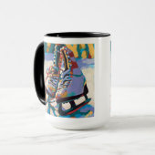 Mug Ice skates Painting - Gift for Holiday (Devant gauche)