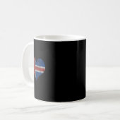 Mug Iceland Flag Icelander Love Heart Home Vacation Fa (Devant gauche)