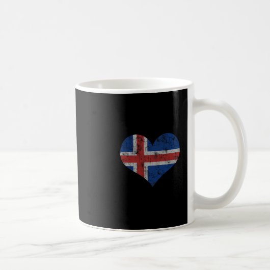 Mug Iceland Flag Icelander Love Heart Home Vacation Fa (Droite)