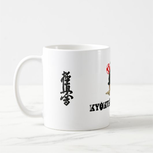 Mug ICHIGEKI, kanji, kanji, KYOKUSHIN KARATE, dojo (Gauche)