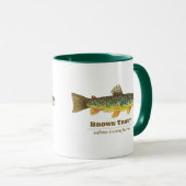 Mug Ichthyologie Brown de la pêche de la truite. Lui,  (Devant droit)
