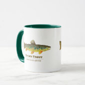 Mug Ichthyologie Brown de la pêche de la truite. Lui,  (Devant gauche)