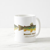 Mug Ichthyologie latine de la truite Brown (Devant droit)