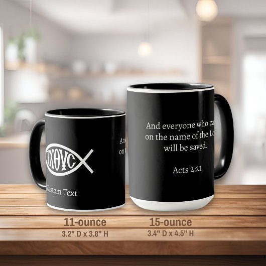 Mug Ichthys Christian Symbol