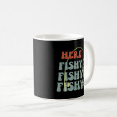 Mug Ici Pêcheur-Chemise Poisson Poisson (Devant droit)