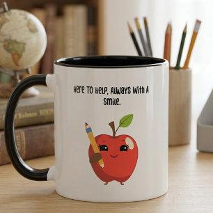 Mug Ici pour aider toujours avec un sourire Éducateur