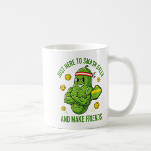 Mug Ici pour écraser la balle se faire des amis pickle