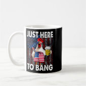 Mug Ici pour faire exploser Funny Chicken USA Feux d'a (Gauche)