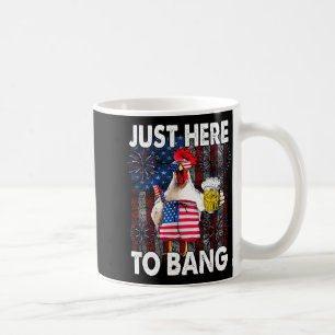 Mug Ici pour faire exploser Funny Chicken USA Feux d'a