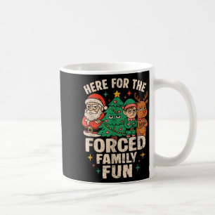 Mug Ici pour le plaisir familial forcé du Père Noël au
