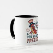 Mug Ici pour le saucisson 250 ans de liberté (Devant gauche)