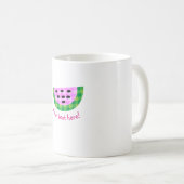 Mug Icône au néon délicieuse de tranche de pastèque de (Devant droit)