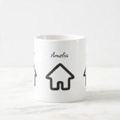 Mug Icône d'architecture de maison de biens immobilier (Centre)