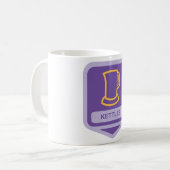 Mug Icône de bouilloires violettes et jaunes modernes (Devant gauche)