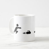 Mug icône de curling noir (Devant gauche)