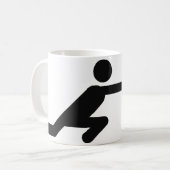 Mug icône de curling noir (Devant gauche)