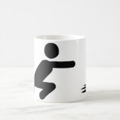 Mug icône de curling noir (Centre)