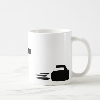 Mug icône de curling noir