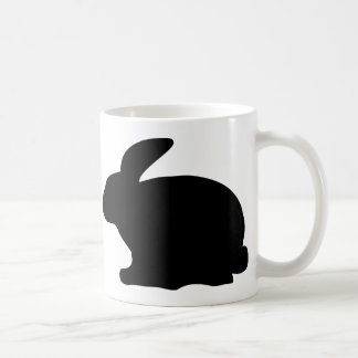 Mug icône de lapin noir