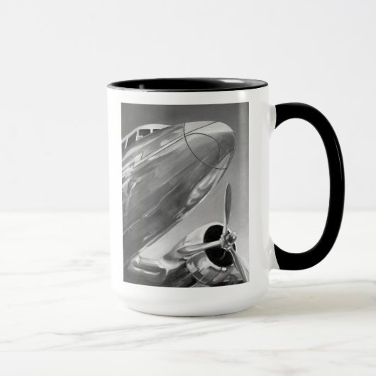 Mug Icône de l'aviation : Vue de fermeture (Droite)