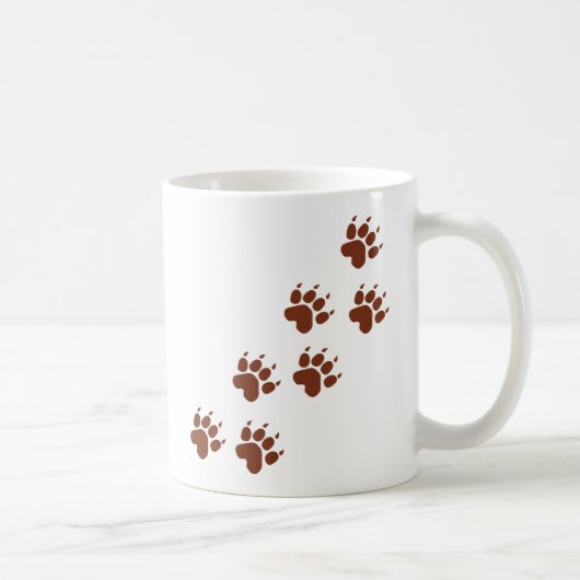 Mug icône de pattes brunes (Droite)