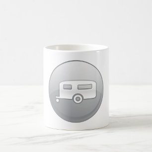 Mug Icône de remorque de campeur argenté Minimaliste V
