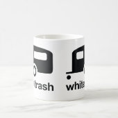 Mug Icône de remorque de déchets blancs - terrain de (Centre)