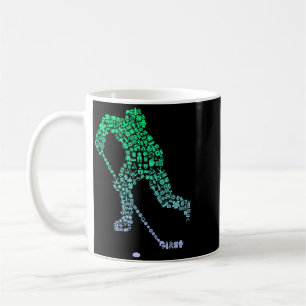 Mug Icône de silhouette de hockey Équipement de joueur