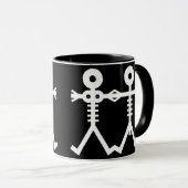 Mug Icône de squelettes d'amour éternel 2007 Art (Devant droit)