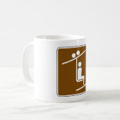 Mug Icône de symbole de remontée mécanique Rustique Sp (Devant gauche)