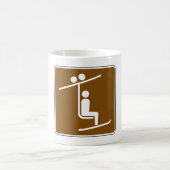 Mug Icône de symbole de remontée mécanique Rustique Sp (Centre)