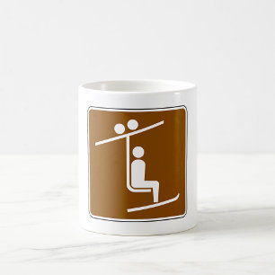 Mug Icône de symbole de remontée mécanique Rustique Sp