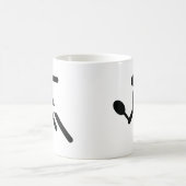 Mug icône de tennis noir (Centre)