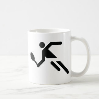 Mug icône de tennis noir