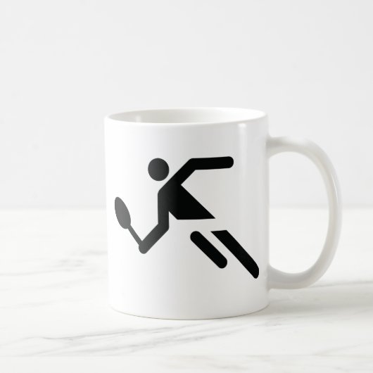 Mug icône de tennis noir (Droite)