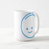 Mug Icône de tristesse minimaliste (Devant droit)