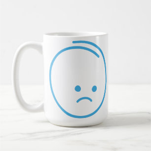 Mug Icône de tristesse minimaliste
