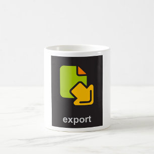 Mug Icône d'exportation de technologie Fichier de donn