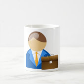 Mug Icône d'homme d'affaires professionnel avec mallet (Centre)