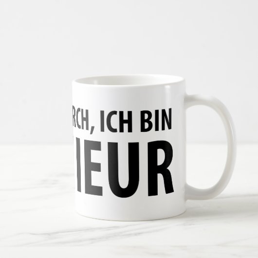 Mug Icône d'Ingenieur de bin d'Ich (Droite)