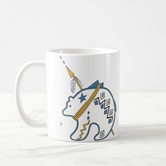 Mug Icône d'ours blanc amérindien (Gauche)
