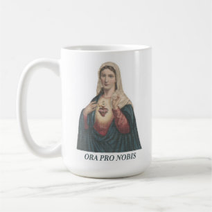 Mug Icône du Cœur Immaculé de Marie Ora Pro Nobis