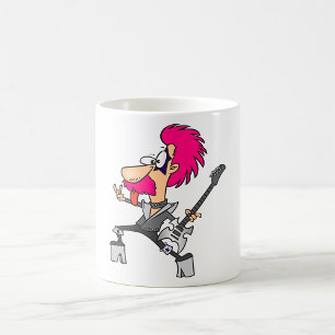 Mug Icône du Glam Rock des années 70 Punk à Mohawk Ros