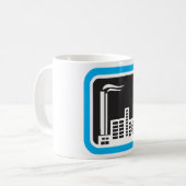 Mug Icône d'usine industrielle avec cheminées (Devant gauche)