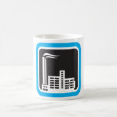 Mug Icône d'usine industrielle avec cheminées (Centre)