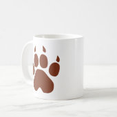 Mug icône en forme de patte brune (Devant gauche)