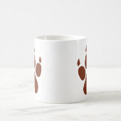 Mug icône en forme de patte brune (Centre)